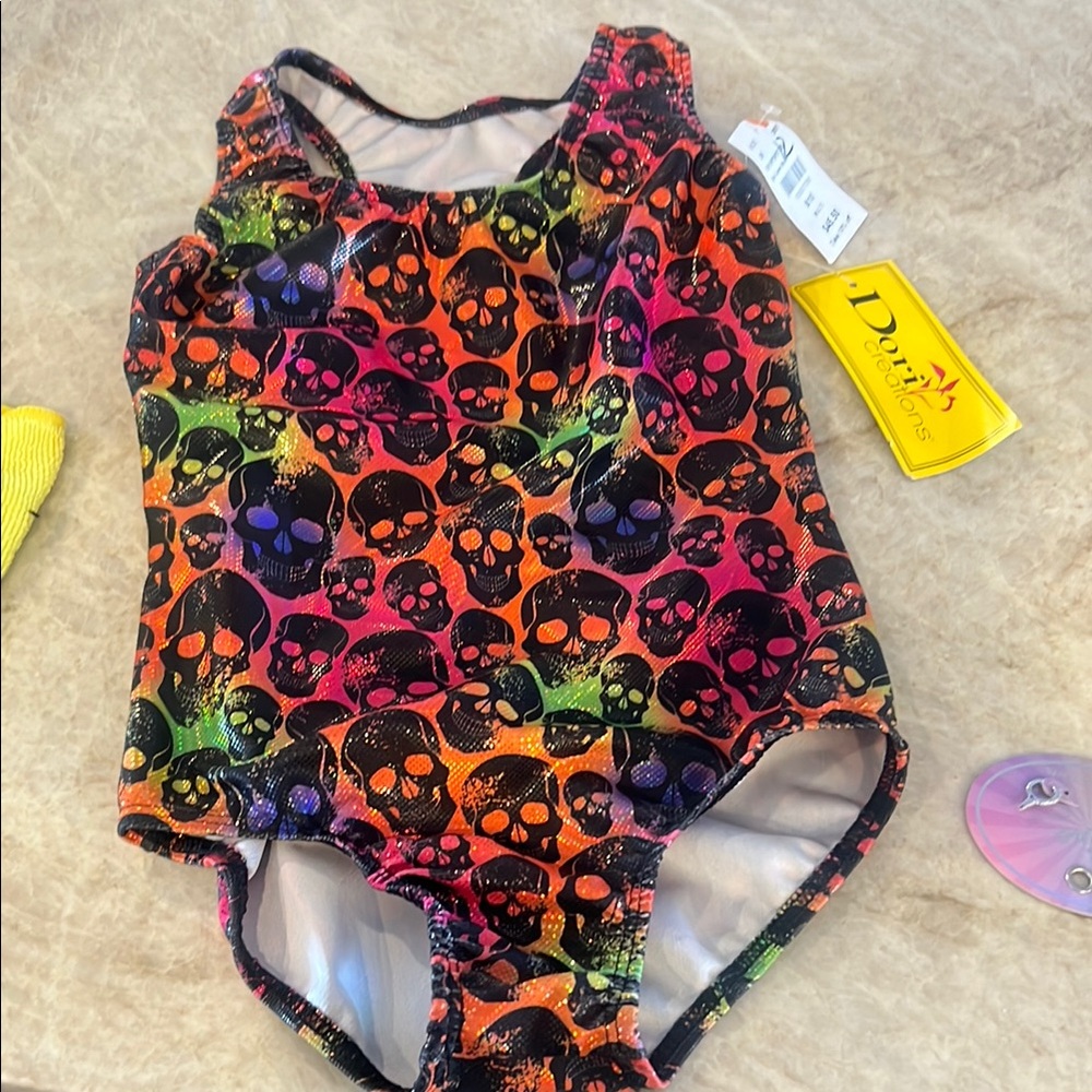 dori creations Colorful Skull Print